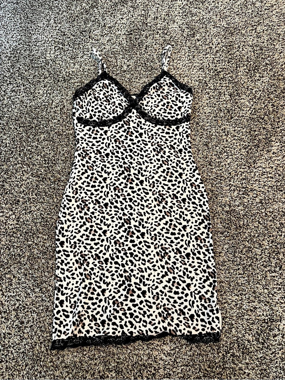 Wild Fable Leopard Print Mini Dress Size Small Like New